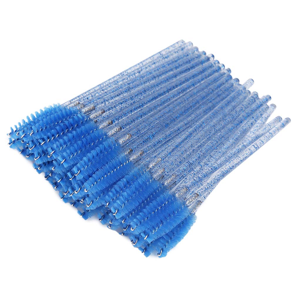 Disposable Portable Mascara Wands, Disposable Eyelash Eyebrow Spoolie Brush for Makeup Eyelash Extensions for Eyebrows and Eyelashes for Styling Eyelashes(Dark Blue)