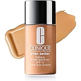 Clinique Even Better Makeup Liquid Foundation SPF 15 With Vitamin C For Dry + Oily Combination Skin Types | Medium Coverage + Natural Finish | Evens Skin Tone + Reduces Dark Spots