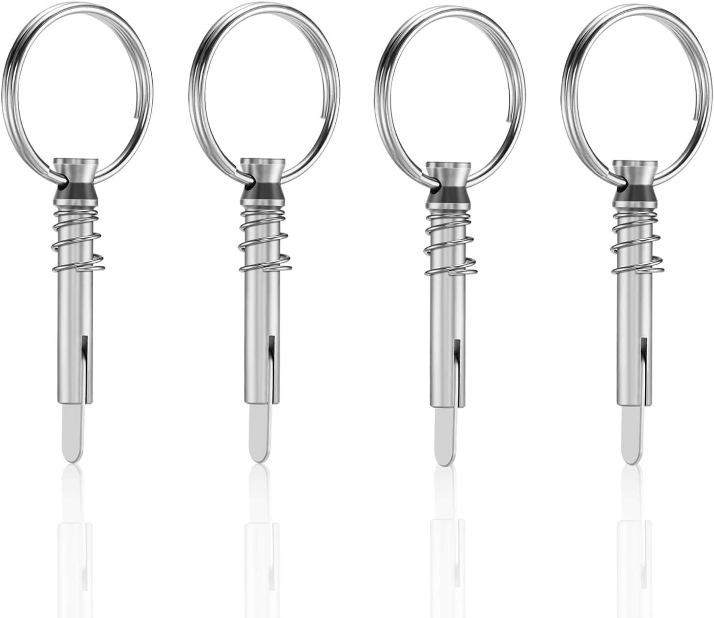 ZOMCHAIN Quick Release Pin, Bimini Top Pin,1/4" Diameter w/Drop Cam & Spring, Marine Hardware, All Made of 316 Stainless Steel-4 Pack