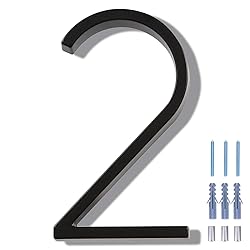 5 Inch Floating House Number 2, VONDERSO Black