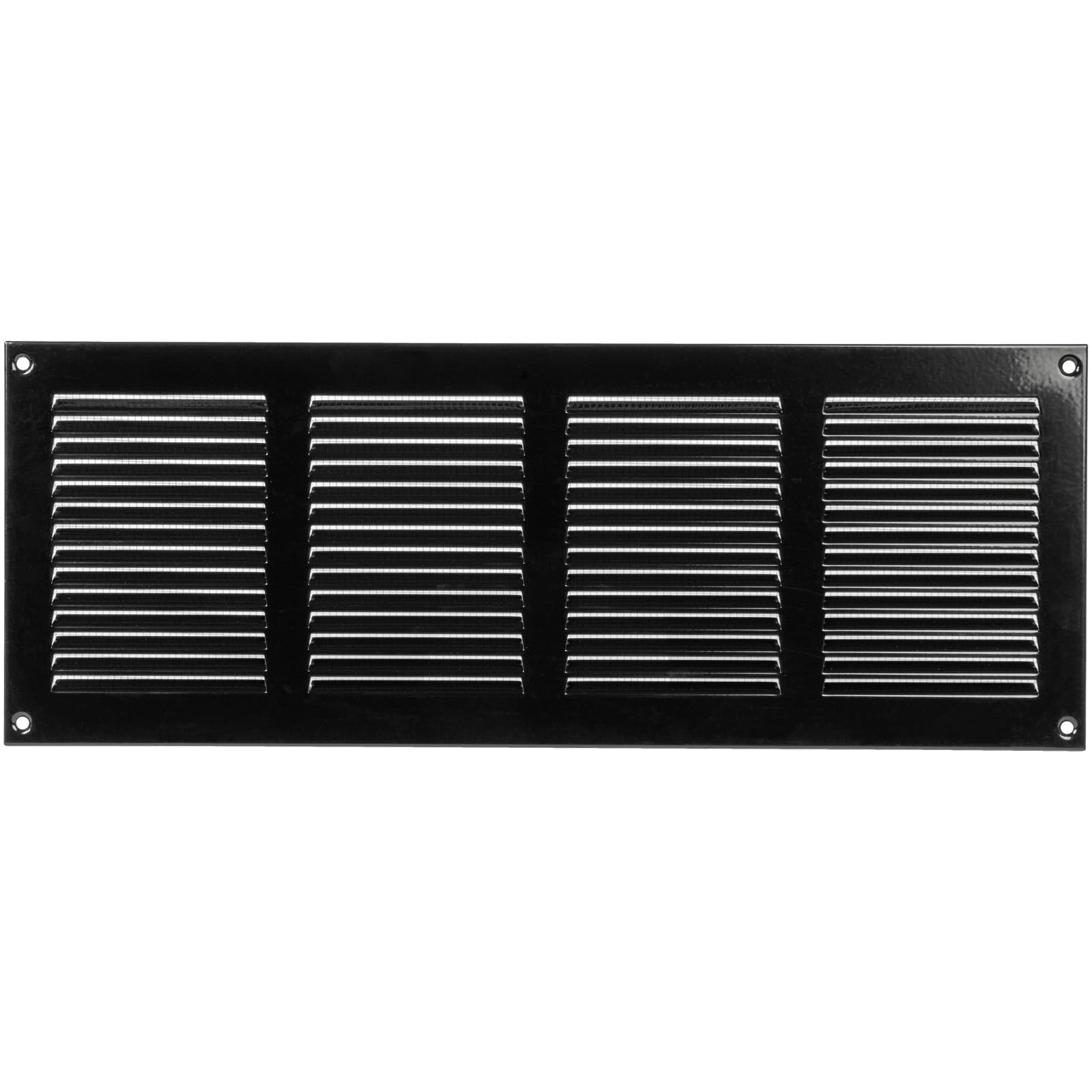 Photo 1 of Vent Systems 16" x 6" Inch (Overall Dimensions) - Black - Air Vent Cover Metal Air Return Grill with Built in Pest Guard Screen HVAC Vent Duct Cover for Home Improvement