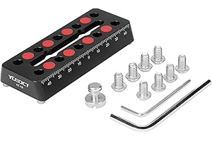 YUEOCT 100mm / 3.94" Rail Bar Metal Dovetail Mounting Plate with M6 1/4" 3/8" Camera Screw for Vixen Style Dovetail Saddle Telescope Scope Adapter Mount Base OTA Equatorial Tripod Sky Astrophotography