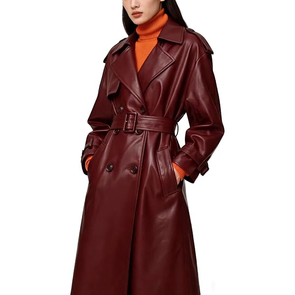 Amazon.com: uhbkezy Brown Faux Suede Trench Coat Women Long Suede