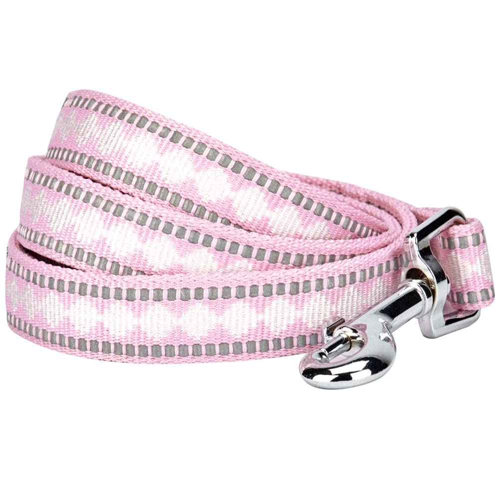 Blueberry Pet Lead with Soft & Comfortable Handle, 150 cm x 1.5cm 3M Reflective Jacquard Dog Lead in Pink, Small, Leads for Dogs, Matching Collar & Harness Available Separately