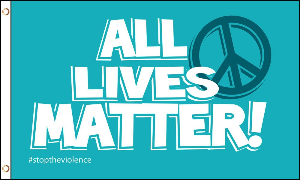 AZ FLAG - All Lives Matter Flag - 3x5 Ft - 100D Polyester Stop The Violence Banner with Two Metal Grommets - Fade Resistant - Vivid Colors - 3' x 5' Feet - 150x90 Cm