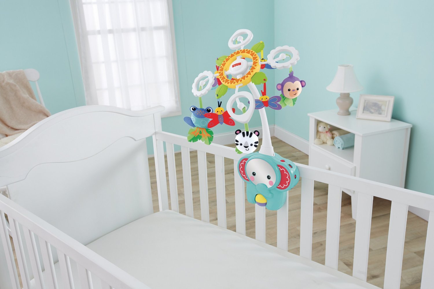 crib to floor mobile