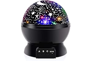 Fortally Kids 360 Star Night Light & Nebula Projector - 4 LED Bulbs, 15 Color Changing Lights, USB Powered, Perfect for Kids & Adults
