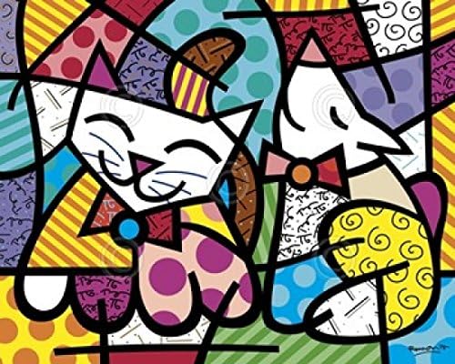 romero britto dog painting