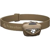Princeton Tec VIZZ 550 RGB 550 Lumen AAA-Powered Headlamp, Dimmable Spot &amp; Flood White, Red, Green &amp; Blue LEDs, IPX7 Waterproof, Ultra-Light, USA Made, Color Tan
