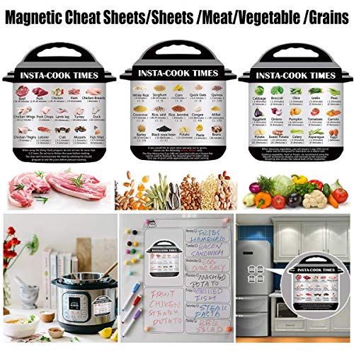 Instant Pot Accessories, Pressure Cooker Accessories Set for Instant Pot 5,6,8 Qt with Steamer Basket/Springform Pan/Egg Bites Mold/3 Magnetic Cheat Sheets/Egg Rack/Kitchen Tongs/Oven Mitts, 12pcs