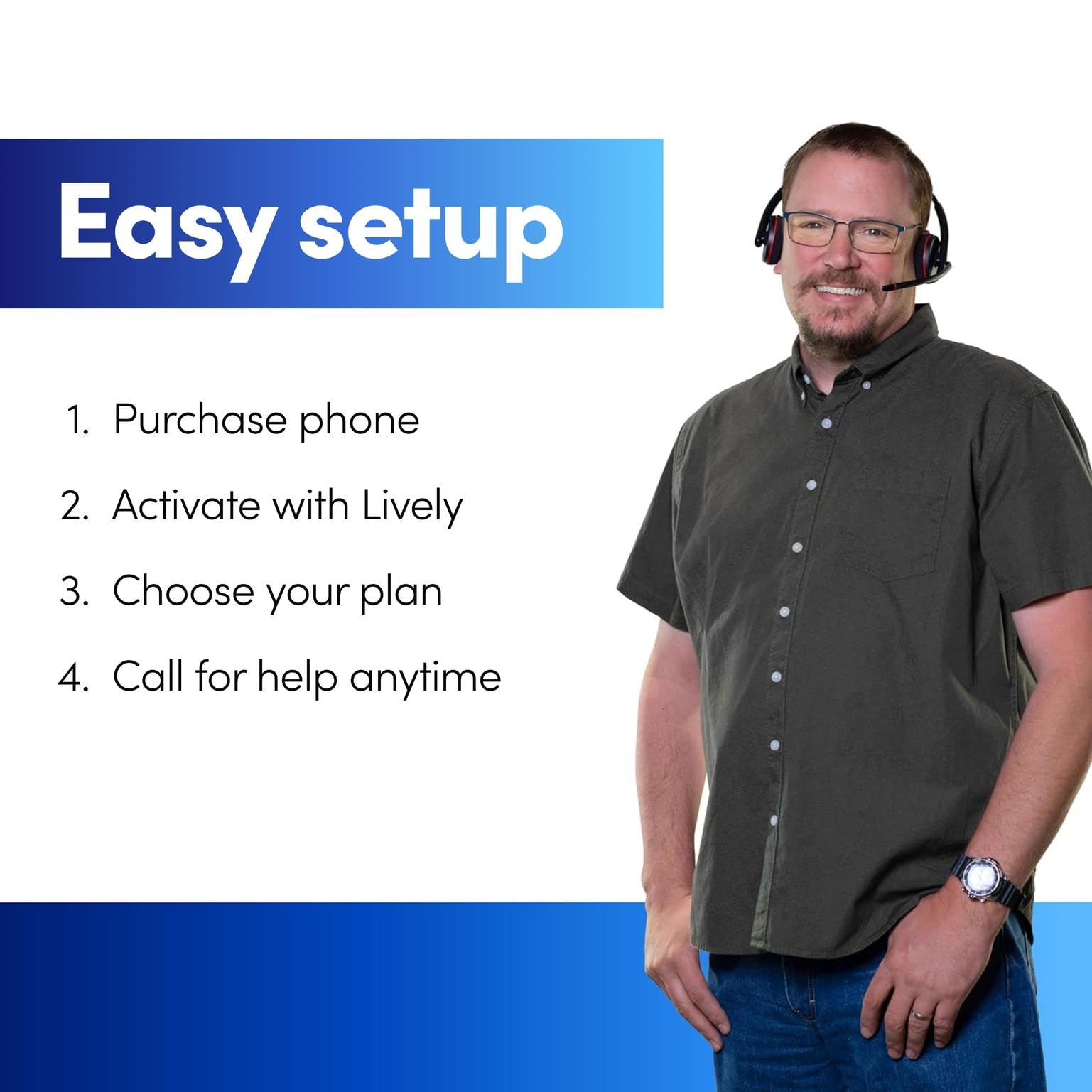 Lively Jitterbug Flip2 - Flip Cell Phone for Seniors - Not Compatible with Other Wireless Carriers- Must Be Activated Phone Plan- Graphite