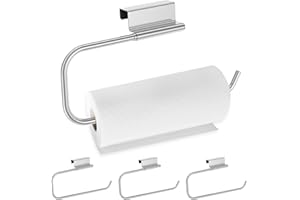 Paper Towel Holder Under Cabinet, Kitchen Paper Roll Holder Stainless Steel, Holder for Kitchen Towel, Hanging Paper Towel Ra
