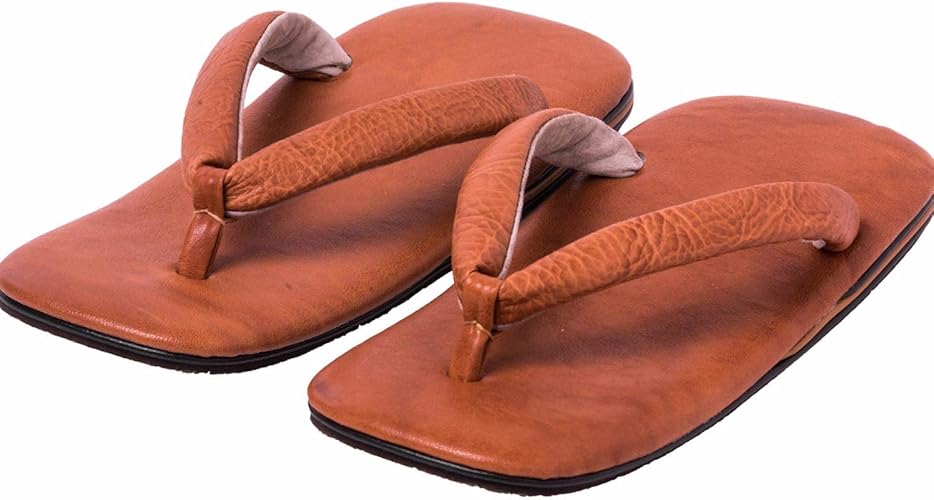 Amazon 大和工房 雪駄 ビーチサンダル メンズ 栃木レザー 本革 草履 サンダル レザー 牛革 日本製 ハンドメイド M 約25 約25 5ｃｍ ブラウン 大和工房 ビーチサンダル