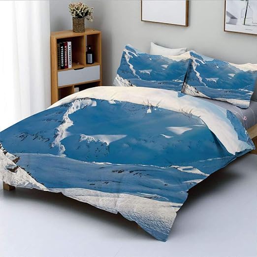 Juego de funda nórdica, Snowy Mountain Peaks Temporada de invierno