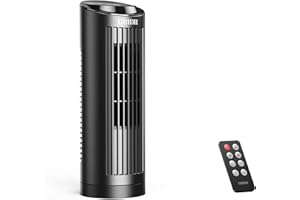 GRIDR Tower Fan Bladeless with 3 Speeds, 4 Mode [AI, Normal, Natural, Sleep], Table Fan 80° Oscillation, Touch Screen + Remot