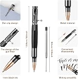 AUAUY Bolt Action Pen with Gift Case Retractable Aluminum Ballpoint Black view 2