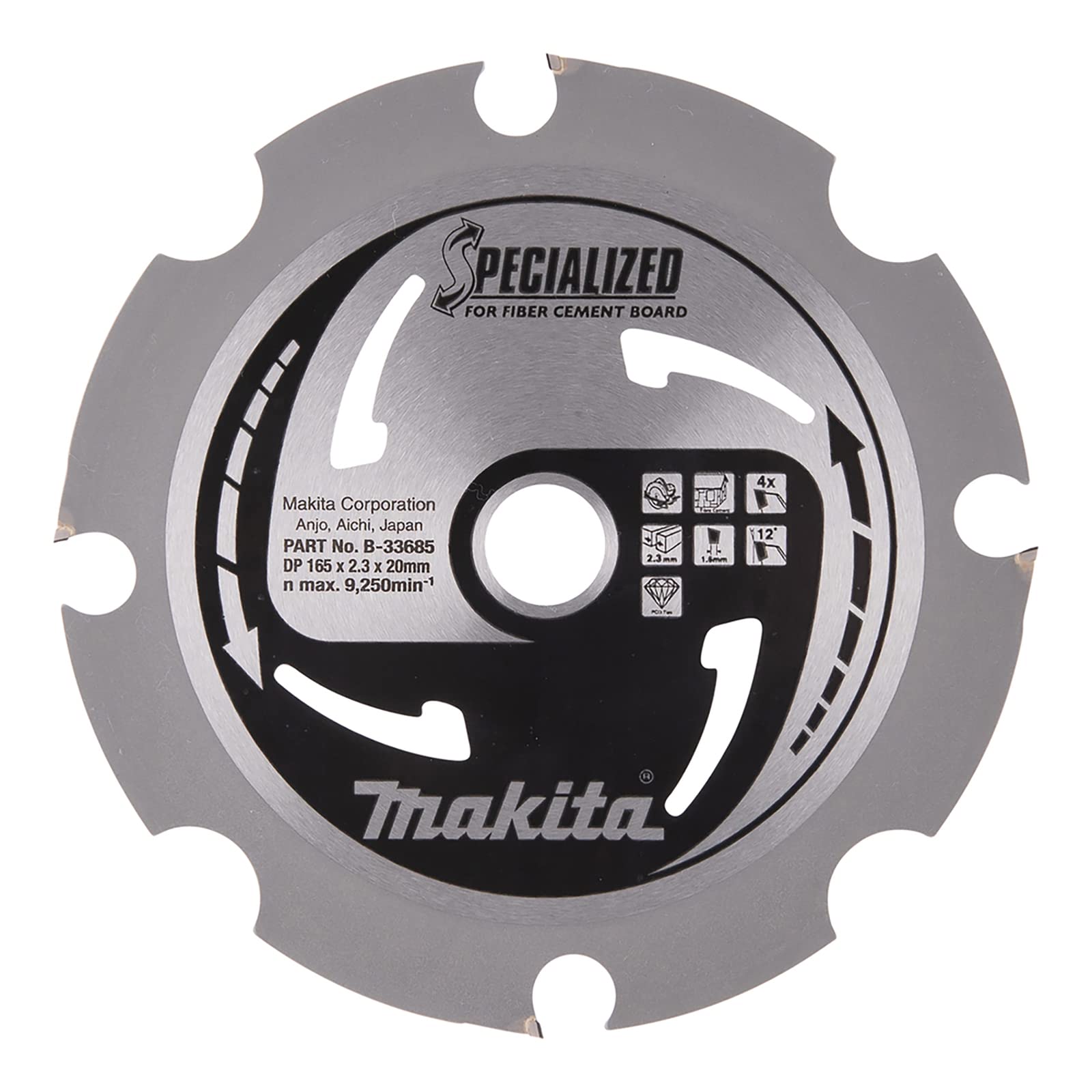 Makita B-33685 Specialized Blade for Fibre Cement Board 165x20x4T