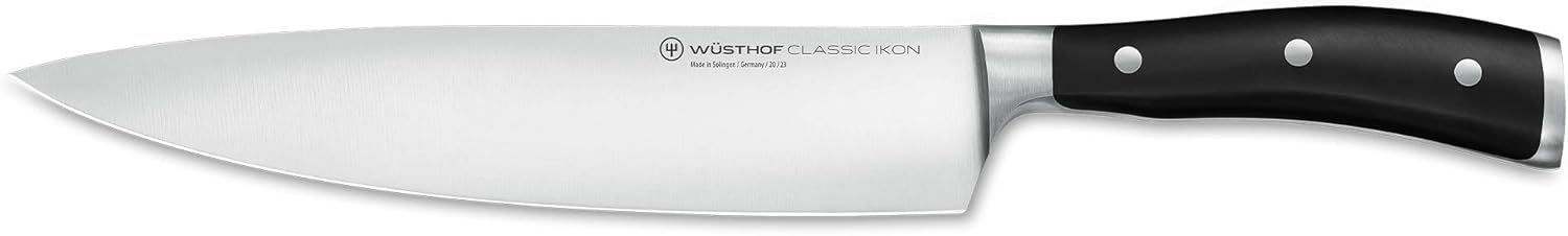 Wüsthof Classic Ikon 9 Inch Chef’s Knife, Black, 23 cm