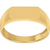 Jewels By Lux 10kt Yellow Gold Mens Signet Ring