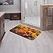 QIYI Thanksgiving Bath Rug, Halloween Non Slip Doormat, Orange Decorations for Home, Fall Indoor Décor Office Floor Mats, Kitchen Dining Living Bathroom Bathtub Rugs 16