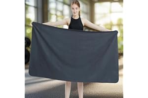 Microfiber Quick Dry Sandproof Towel Lightweight Compact for Swim Yoga Gym Beach Travel Sports Towel Accessories (Grey)