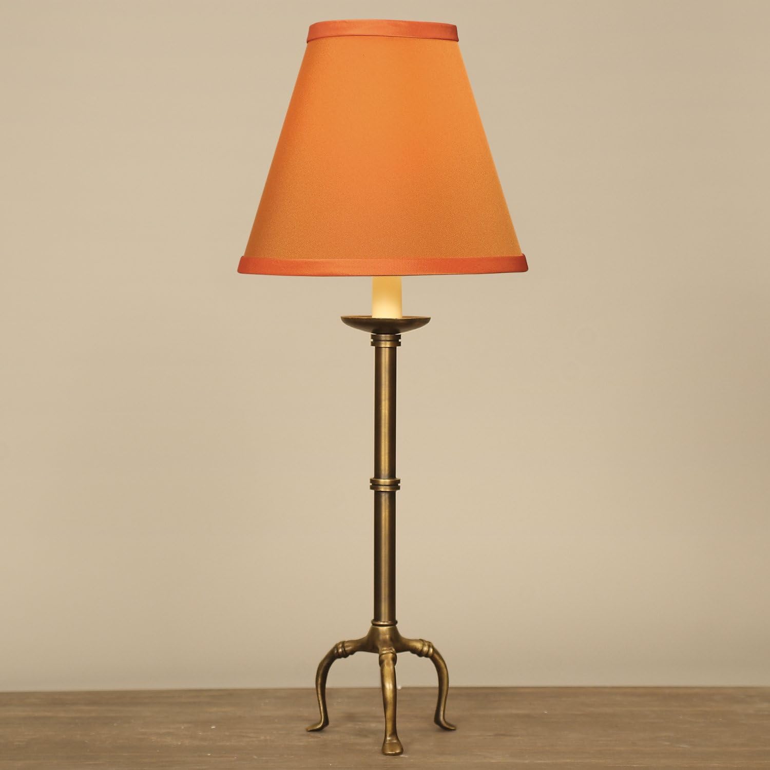 Tripod Accent Lamp with Burnt Orange Shade