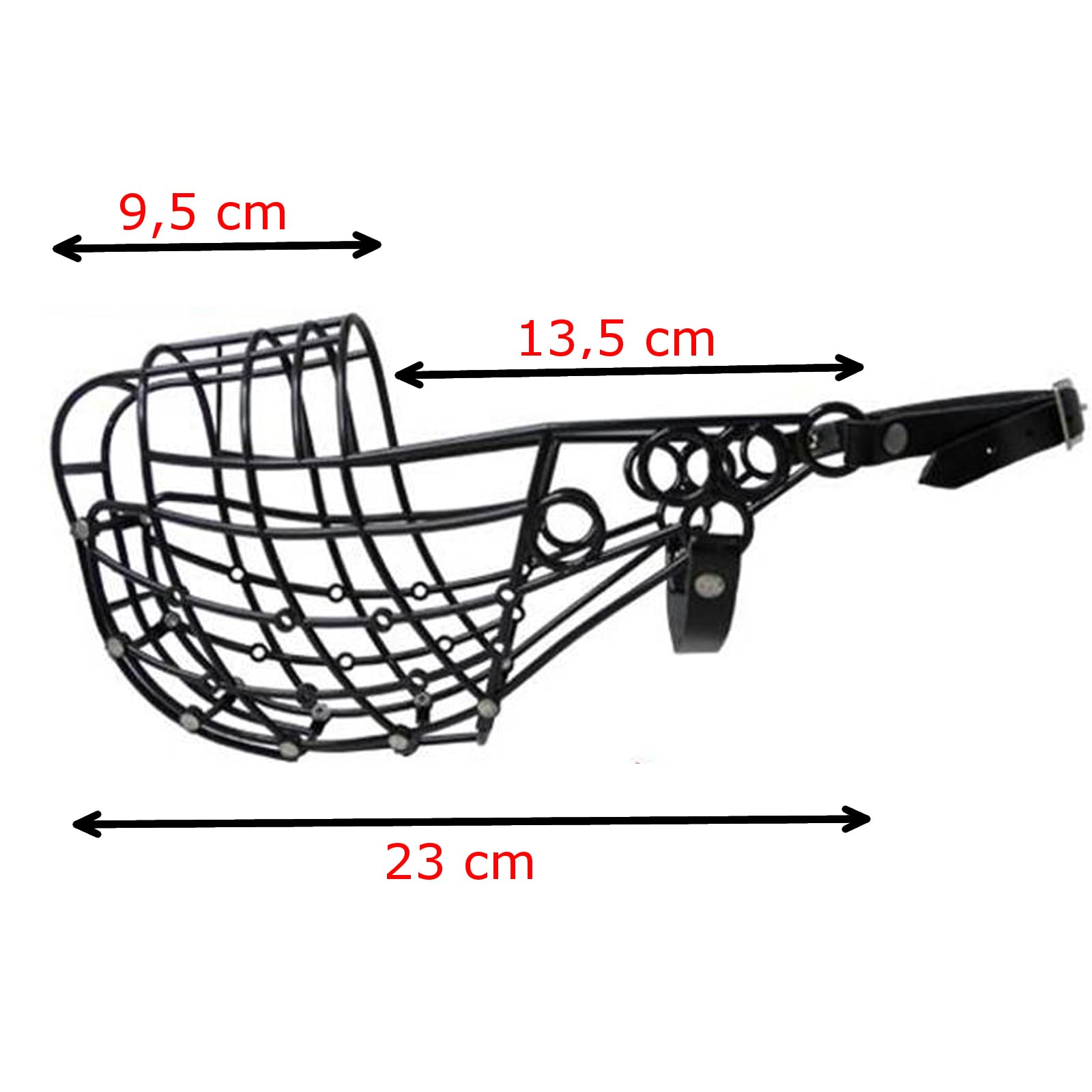 Muzzle Don Pare 110 for large dogs with a narrow head greyhound in black Also suitable as a racing muzzle or coursing muzzle