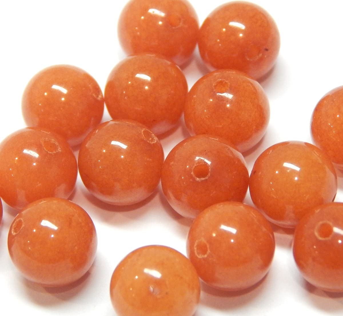 Aventurine Red Stone Gemstone Beads, 8 mm, 6 mm, 4 mm, Ball, Semi-Precious Stones, Jewellery Making Craft Accessories, Jewellery Beads (8 mm - 15 Pieces)