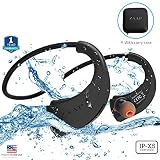 ZAAP (USA) AQUA FIT Bluetooth Waterproof Headphones + Free Carry Case {Award-winning Tech} IP-X5 with 4.1 Bluetooth Technology Universal Compatibility Secure Fit for Sports, Gym, Running & Outdoor with Built-in Microphone [Black]