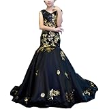 Gold Lace Flower Girl Dress - Beaded Pageant Gown For Weddings, First Communion & Special Occasions - View #7