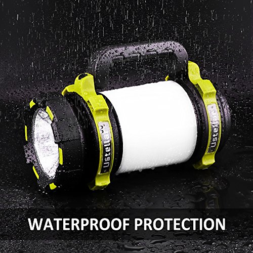 Ustellar Rechargeable 1000LM CREE LED Spotlight, Multi Function Outdoor Camping Lantern Flashlight, Hurricane Lantern, 4000mAh Waterproof LED Searchlight with USB Cable, for Hiking Fishing Emergency - Thumbnail 2