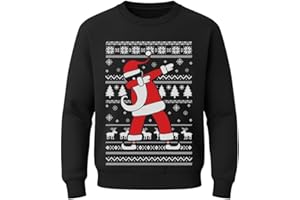 Tstars Santa Dab Sweatshirt Xmas Gifts Boys Ugly Christmas Sweater Style Funny Holiday Sweatshirts for Youth Kids