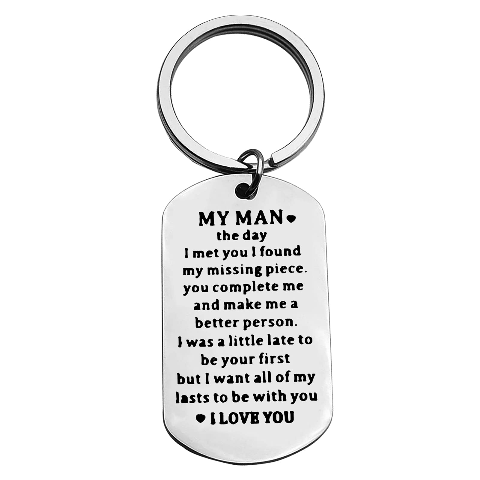 Ximalun Valentines Day Gifts for Men Anniversary Keyring Gifts for Boyfriend Fiance Husband Wedding Christmas Birthday Gift I Love You Gift for Him Boyfriend
