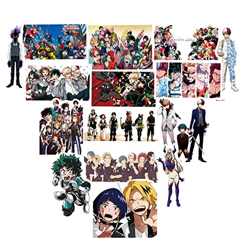 My Hero Academia Anime Cartoon Laptop Stickers Waterproof Skateboard Pad MacBook Car Snowboard Bicycle Luggage Decal 50pcs (My Hero Academia)