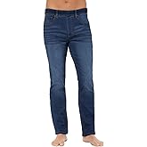PajamaJeans Mens Pull On Jeans - Elastic Waist Pants Men - Pajama Jeans Denim Slim Straight Sweatpant Jeans Men Pull Up Jeans