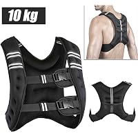 Gilet Ponderato Regolabile 20kg Per Fitness E Allenamento - Nero - Uomo/Donna - Foto 3