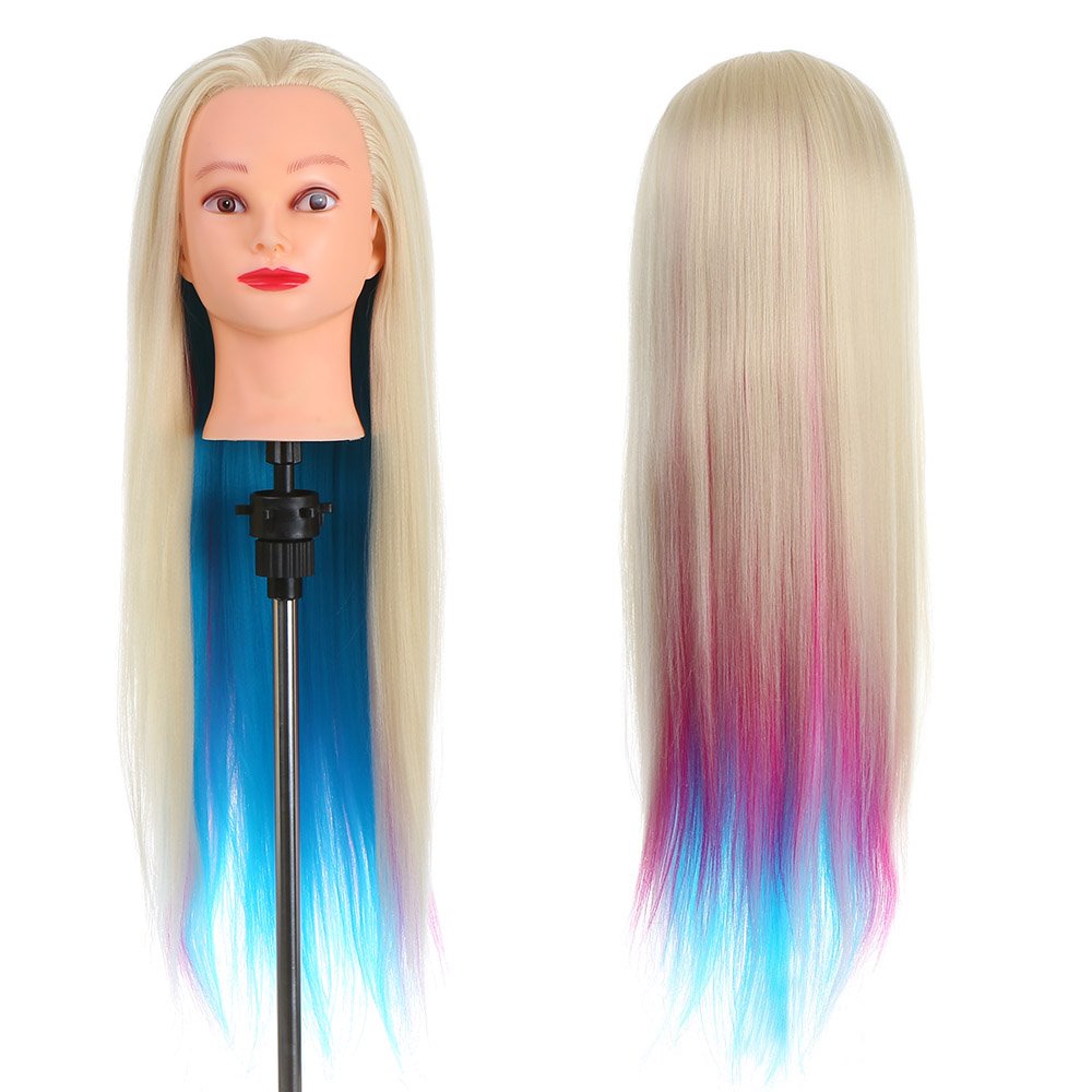 Anself Hair Training Head Dummy Head With Thick 70cm Long Hair