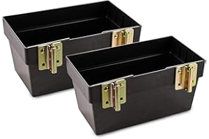 ENJ LASHING ENJ 2 Pack E-Track Basket Storage Bin, E Track Box for E-Track Systems, E Track Organizer Basket for Trucks, E Track Accessories for Enclosed Trailer, Garage& Workshop