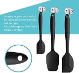 iNeibo Heat Resistant Silicone Spatulas 3-Piece Set Nonstick BPA Free FDA view 2