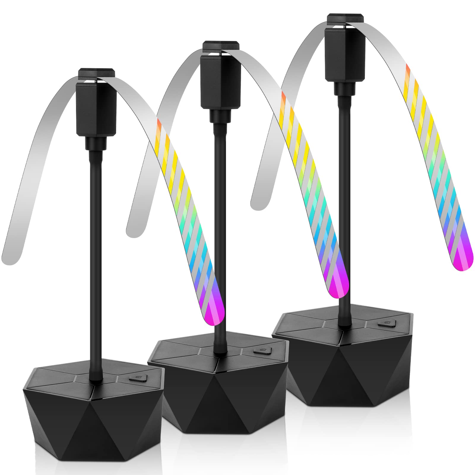 AMFUN Automatic Bugs Repellent Fan - 3PCS Soft Blades Electric Fly Fans for Restaurants, Picnic, BBQ, Camping