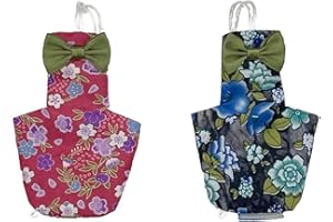 LATIOBRO 2 PCS Star Parrot Clothes for Birds Red&Balck Reusable Canary Birds Boutique Flyper Adjustable Bird Diape