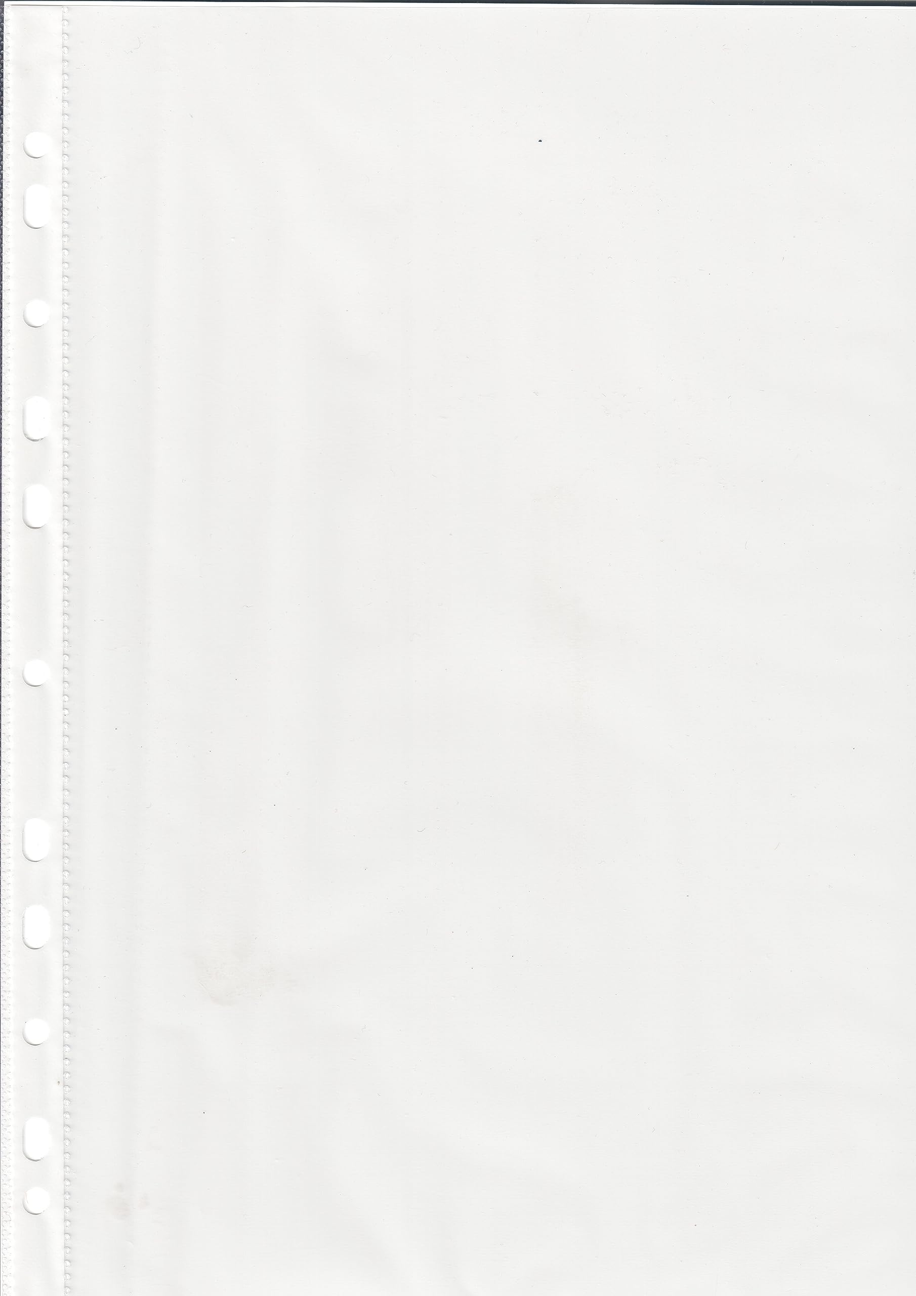 Preimum Clear Punch Pocket 70micron 11 Holes Strip A4 Glass Clear Top-Opening Polypropylene Anti-Glare Anti-Static