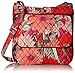 Vera Bradley Women's Double Zip Mailbag Bohemian Blooms Cross Body