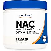 Nutricost N-Acetyl L-Cysteine (NAC) Powder 250 Grams - Vegan NAC, Non-GMO, Gluten Free