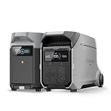 EF ECOFLOW 7696Wh Portable Power Station: DELTA Pro 3 with DELTA Pro Extra Battery, 120/240V 4000W AC Output, Solar Generator for Home Use, Camping, Emergencies, Power Outages, RVs