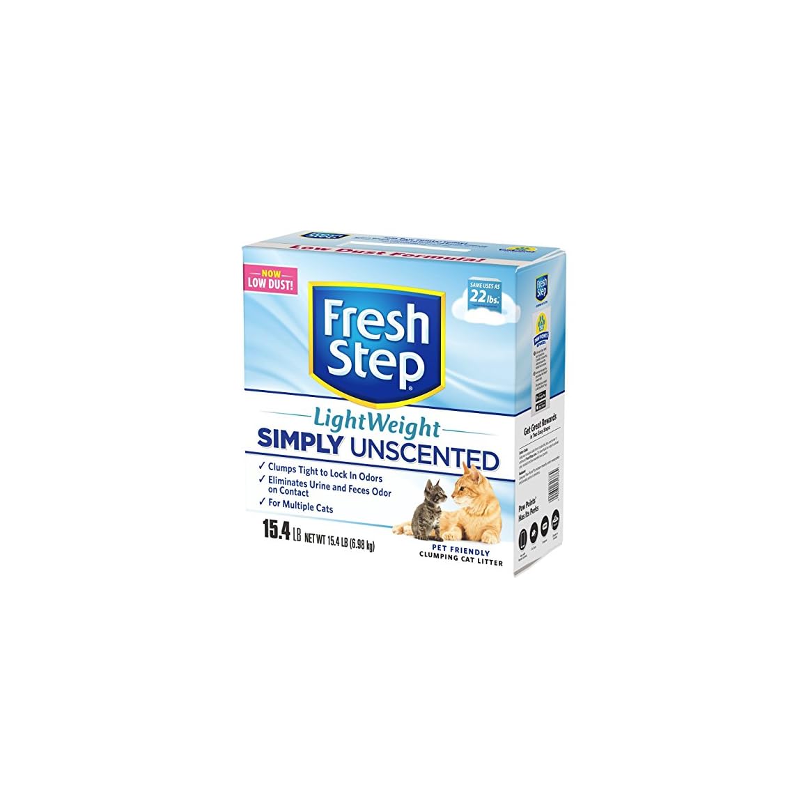 Fresh Step Unscented Lightweight Litter, Clumping Cat Litter Sleek
