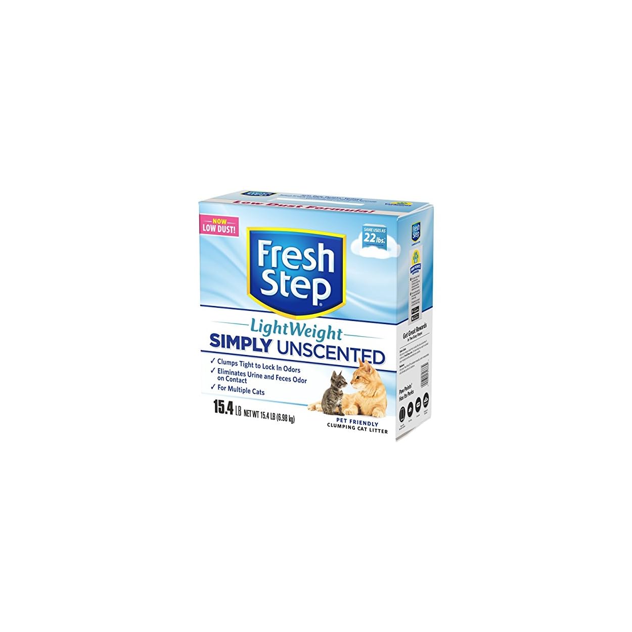 Fresh Step Unscented Lightweight Litter, Clumping Cat Litter Sleek