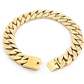 SDA Wide Chunky Gold Chain Necklace - Heavy and Waterproof 316L Surgical Steel with 18K Gold Plating for Modern Men and Women into Hip Hop Fashion