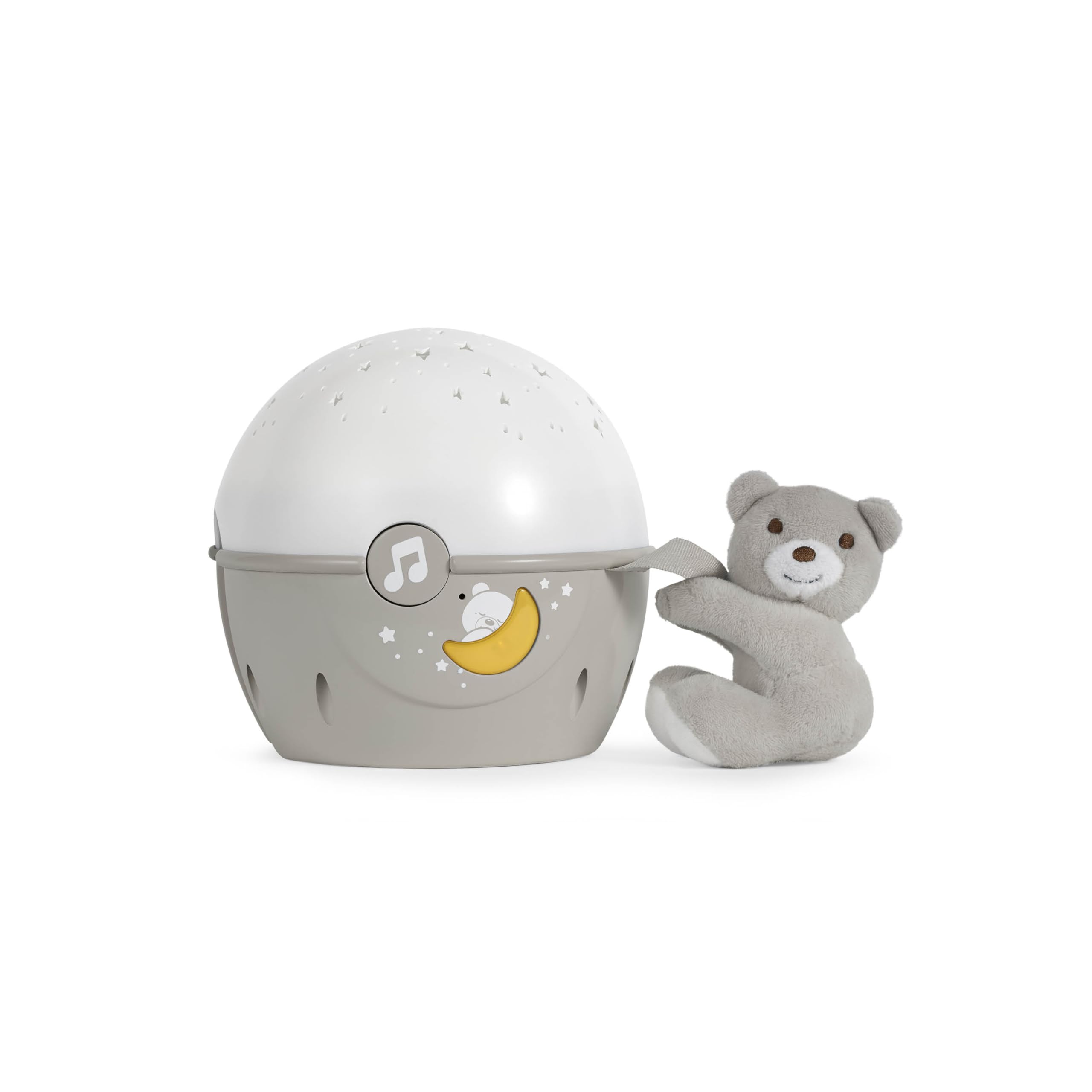 Chicco Next2Stars Baby Night Light, Neutral | Star Light Projector for Cots and Cribs, Sound Sensor, 3 Light Effects and Music