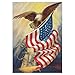 INTERESTPRINT Vintage Memorial Day Independence USA Flag Polyester Garden Flag House Banner 28 x 40 Inch, 4th of July American Bald Eagle Decorative Flag for Anniversary Home Outdoor Garden Decor